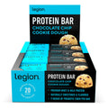 Legion Protein Bar — Chocolate Chip Cookie Dough | 20g Whey Protein · Prebiotic Fiber, 12 Bars