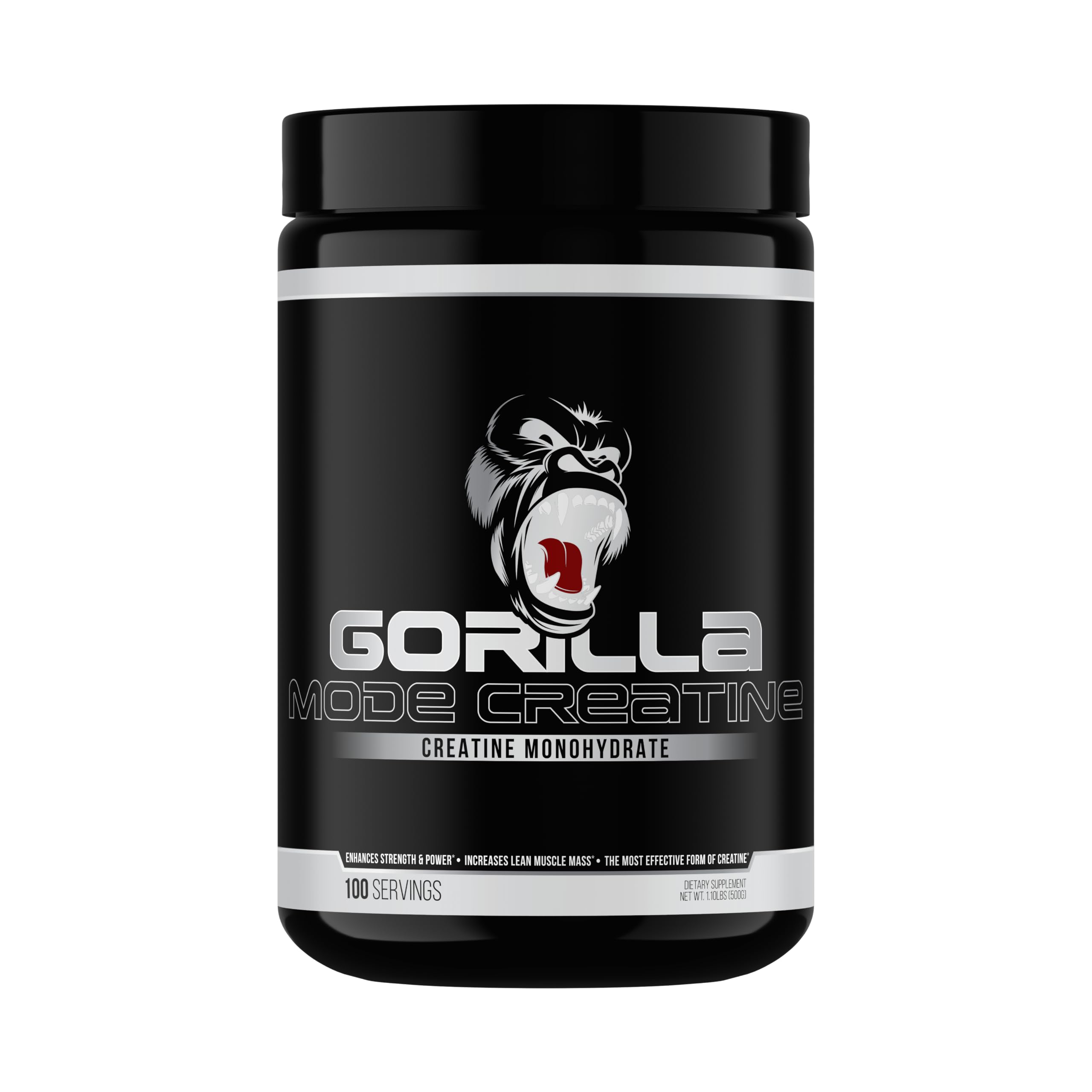 Gorilla Mode Creatine — Micronized Monohydrate | 5g Clinical Dose · 100 Servings