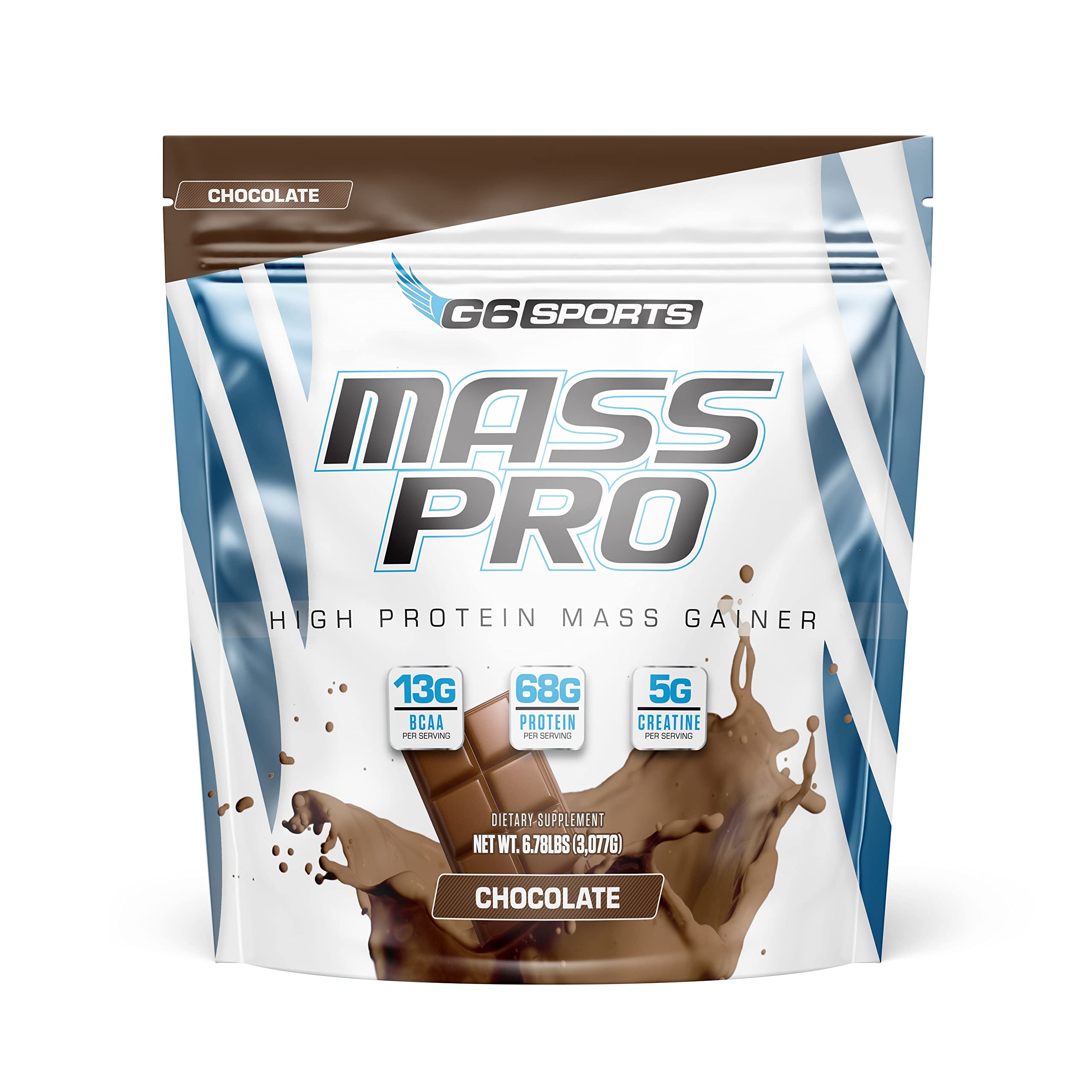 G6 Mass Pro — Chocolate | 64g Protein + MCT Oil + Avocado · Clean Calories, 7 lbs