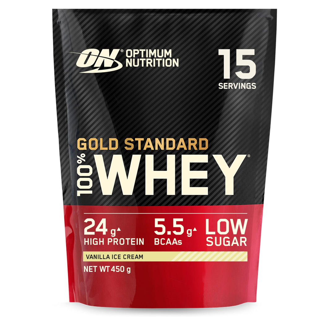 Optimum Nutrition Gold Standard 100% Whey — Vanilla Ice Cream | 24g Protein, 1 lbs