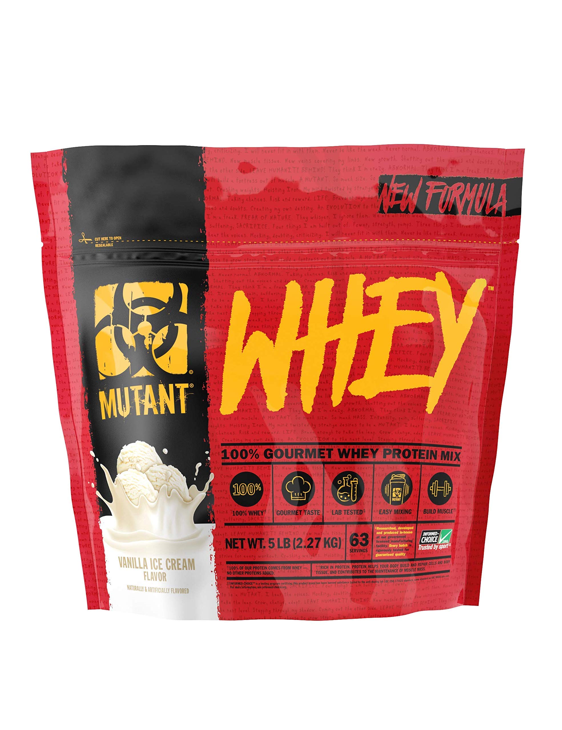 Mutant Whey — Vanilla Ice Cream | 22g Protein · 10.4g EAAs, 5 lbs