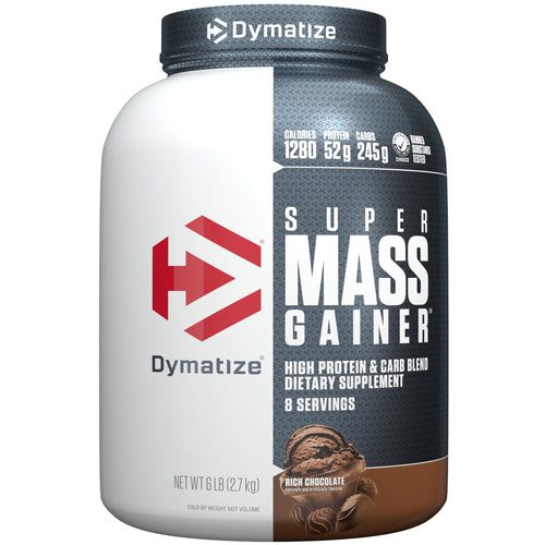 Dymatize Super Mass Gainer — Rich Chocolate | 1,280 Cal · 52g Protein, 6 lbs